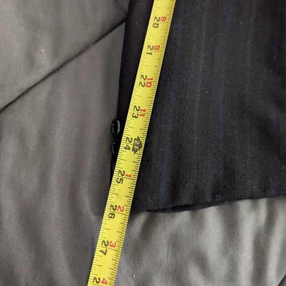 BAUMLER SUIT - JACKET/BLAZER + SUIT PANTS WOOL BLEND IN NAVY (56 44R 32x30) - Picture 9 of 16